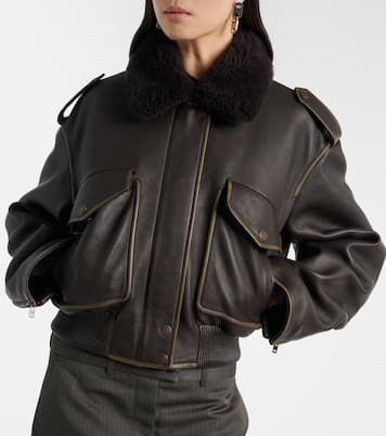 Leather bomber jacket | Acne Studios