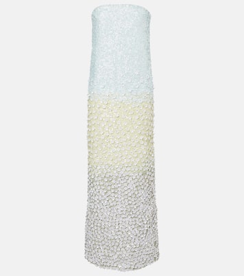 Embellished silk bustier dress | Là Fuori