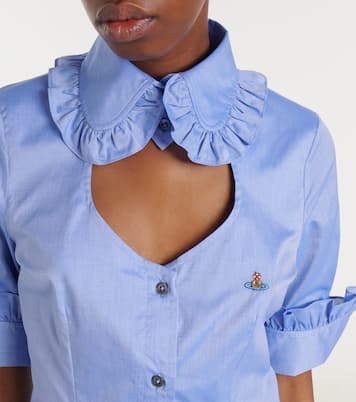 Toulouse Frill cutout cotton poplin shirt | Vivienne Westwood