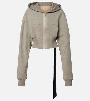 Cropped cotton-blend jersey hoodie | Rick Owens