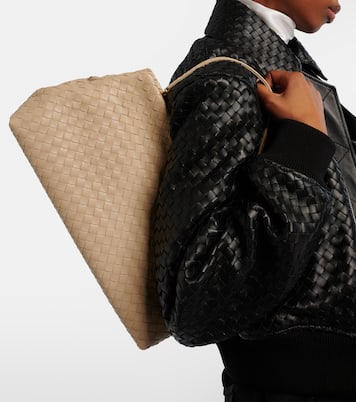 1998 인트레치아토 레더 숄더 백 | Bottega Veneta