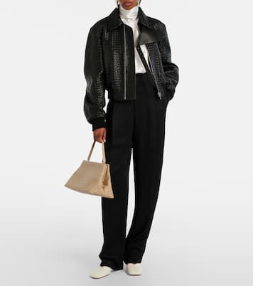 1998 인트레치아토 레더 숄더 백 | Bottega Veneta