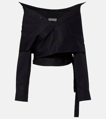 Asymmetric cotton top | Balenciaga