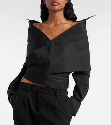 Asymmetric cotton top | Balenciaga