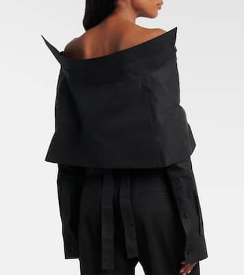 Asymmetric cotton top | Balenciaga