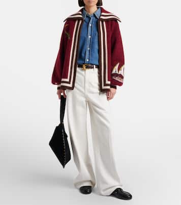 x Mokshini mohair and wool-blend cardigan | Alémais