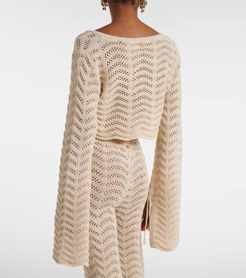 Cropped-Top Miana aus einem Baumwollgemisch | Bananhot