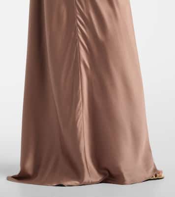 Bardot off-shoulder silk charmeuse gown | The Sei