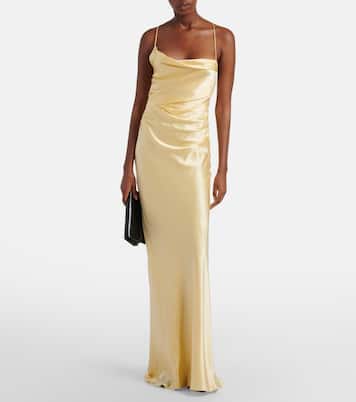Draped silk satin gown | The Sei