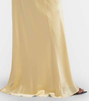 Draped silk satin gown | The Sei