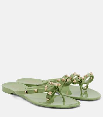 Rockstud PVC thong sandals | Valentino Garavani