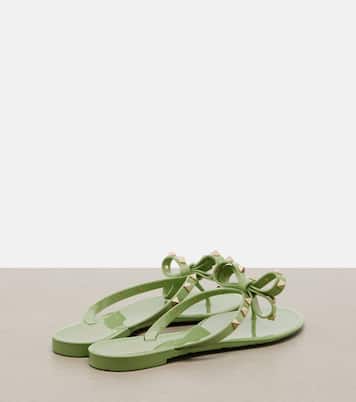 Rockstud PVC thong sandals | Valentino Garavani