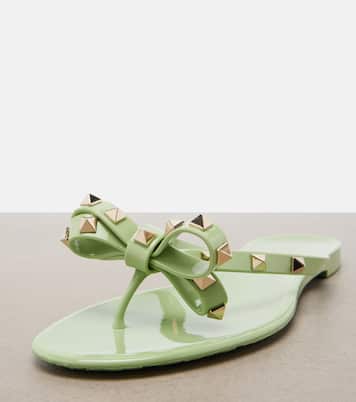 Rockstud PVC thong sandals | Valentino Garavani