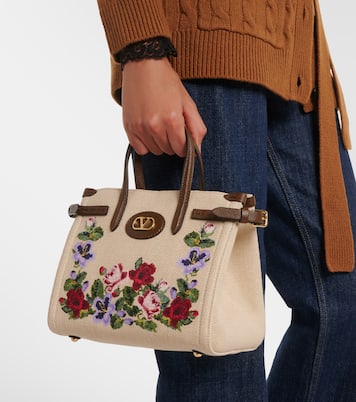 Antibes Medium canvas top-handle bag | Valentino Garavani