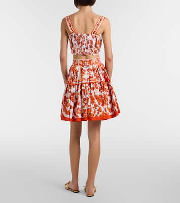 Majolica cotton poplin miniskirt | Dolce&Gabbana