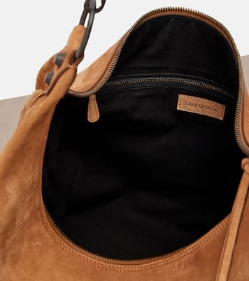 Le City Medium suede shoulder bag | Balenciaga