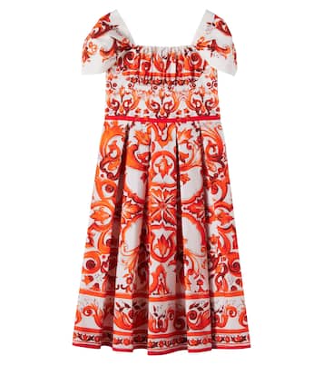 Printed cotton dress | Dolce&Gabbana Kids