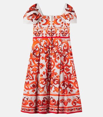 Printed cotton dress | Dolce&Gabbana Kids