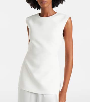Silk-trimmed wool-blend gown | Róhe