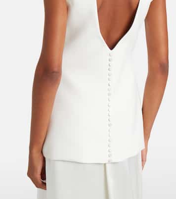 Silk-trimmed wool-blend gown | Róhe