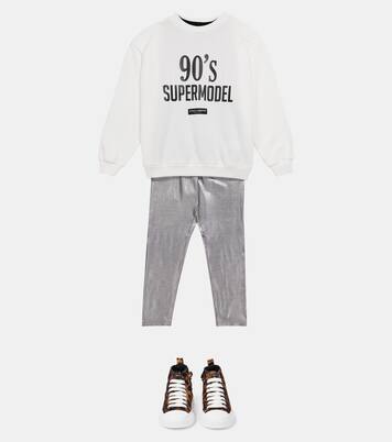 Portofino leopard-print canvas sneakers | Dolce&Gabbana Kids