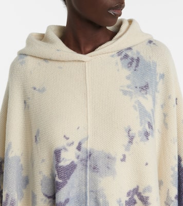 Poncho de cachemir tie-dye con capucha | Chloé