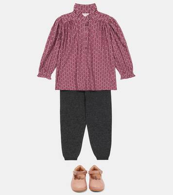 Folsom floral cotton blouse | Caramel