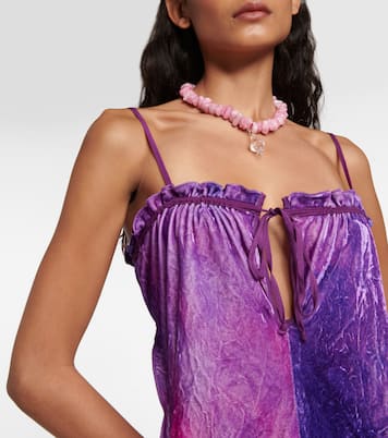 Robe en velours de soie mélangée | Acne Studios