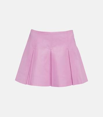 Surya pleated leather miniskirt | Stouls