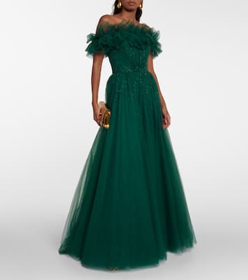 Verzierte Robe aus Tüll | Jenny Packham