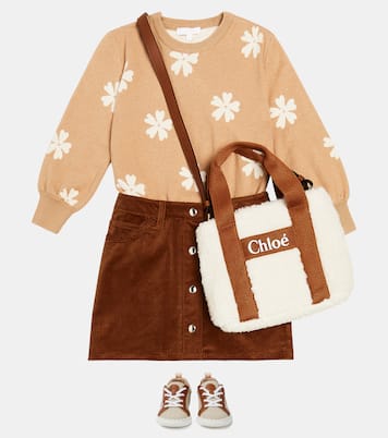 Floral cotton and wool sweater | Chloé Kids