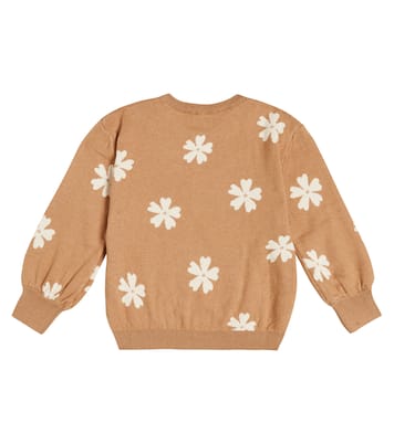 Floral cotton and wool sweater | Chloé Kids