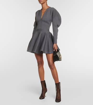 Mini-jupe en laine mélangée | Alaïa