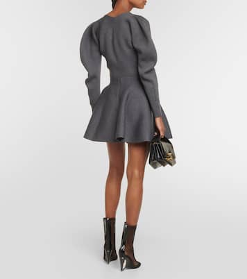 Mini-jupe en laine mélangée | Alaïa