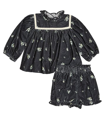 Bébé – Ensemble top et culotte bloomer Ayame en velours côtelé | C'era Una Volta