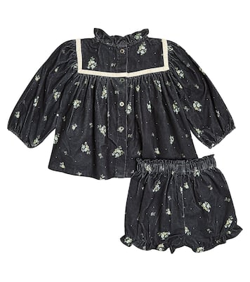 Bébé – Ensemble top et culotte bloomer Ayame en velours côtelé | C'era Una Volta
