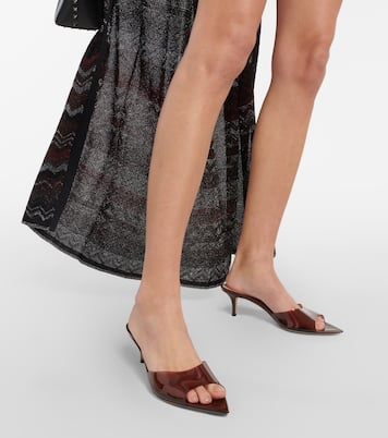 Pantoletten Elle 55 mit Lackleder | Gianvito Rossi