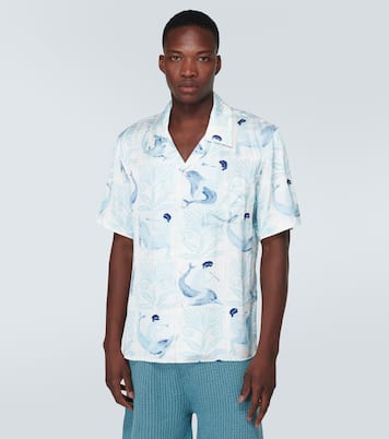 Printed bowling shirt | Commas