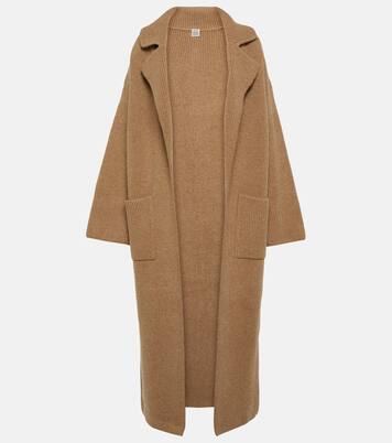 Ribbed-knit wool-blend coat | Toteme