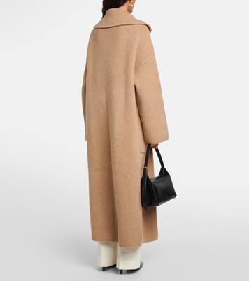 Ribbed-knit wool-blend coat | Toteme