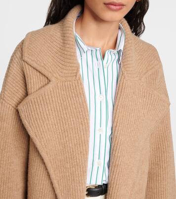 Ribbed-knit wool-blend coat | Toteme