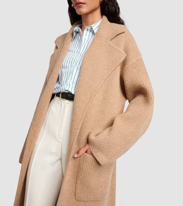 Ribbed-knit wool-blend coat | Toteme