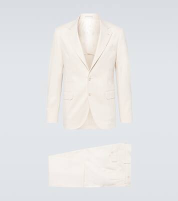 Cotton and cashmere-blend suit | Brunello Cucinelli