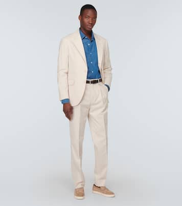 Cotton and cashmere-blend suit | Brunello Cucinelli