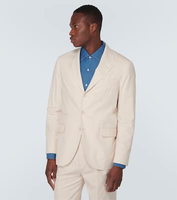 Cotton and cashmere-blend suit | Brunello Cucinelli