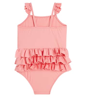 Printed ruffle-trimmed swimsuit | Mini Rodini