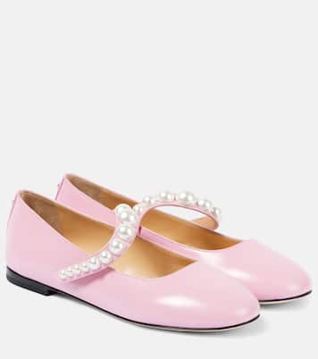 Sirene faux pearl leather Mary Jane flats | Mach & Mach