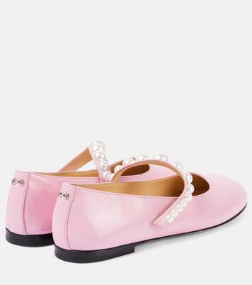 Sirene faux pearl leather Mary Jane flats | Mach & Mach