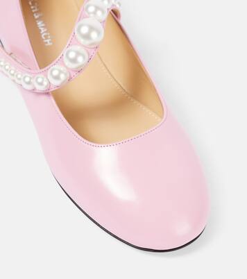 Sirene faux pearl leather Mary Jane flats | Mach & Mach