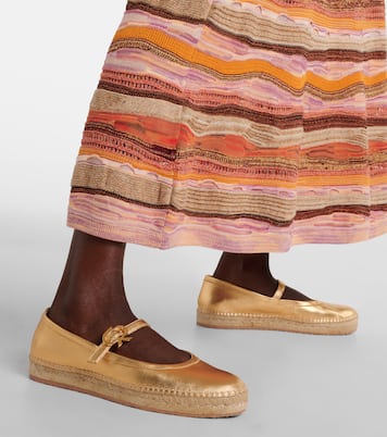 Elda metallic leather espadrilles | Gianvito Rossi